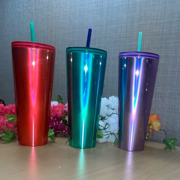 🔆 THREE Summer 2022 Starbucks Cold Tumblers Grape, Watermelon & Lime Fame ➿ - Picture 2 of 4